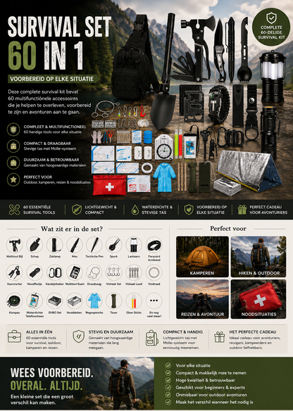 🛠️ Multitool Survival Set – Compact & Krachtig