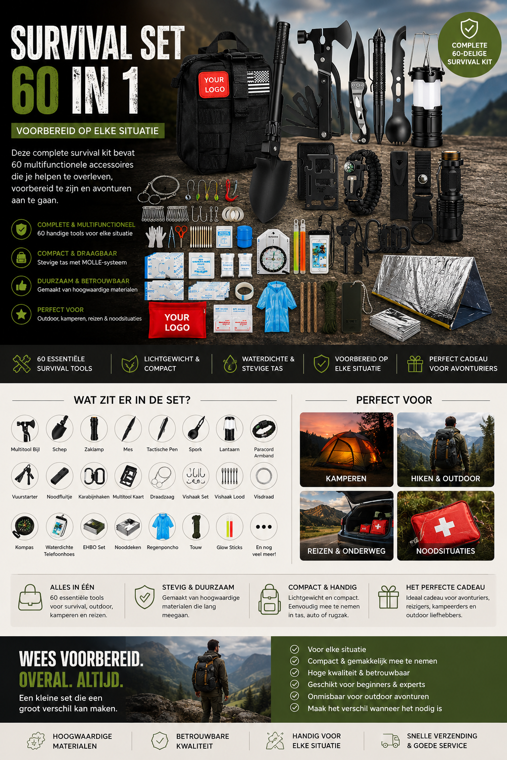 🛡️ Ultimate Survival Kit – Compleet & Betrouwbaar