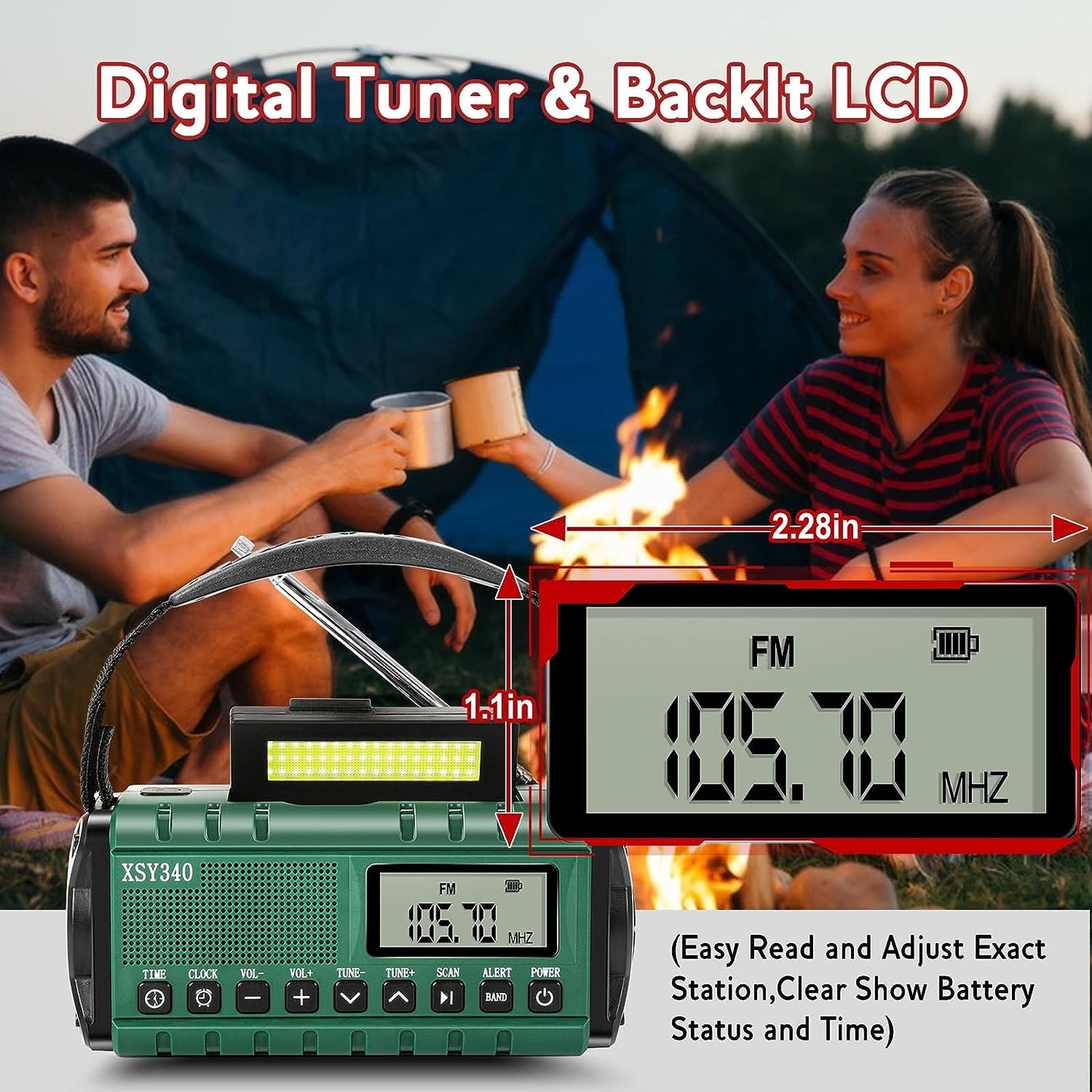 📻🛡️ Noodradio met Powerbank – 10.000mAh Solar & Handcrank