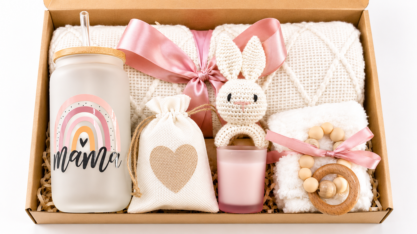 👶💖 Mama & Baby Cadeaubox – Liefdevol Geschenk