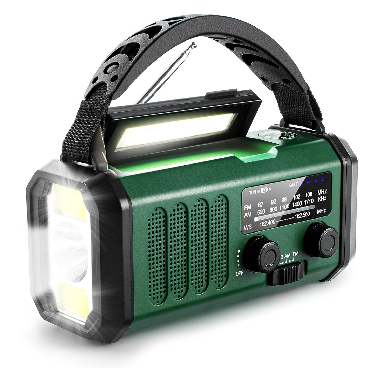 📻🛡️ Noodradio met Powerbank – 10.000mAh Solar & Handcrank